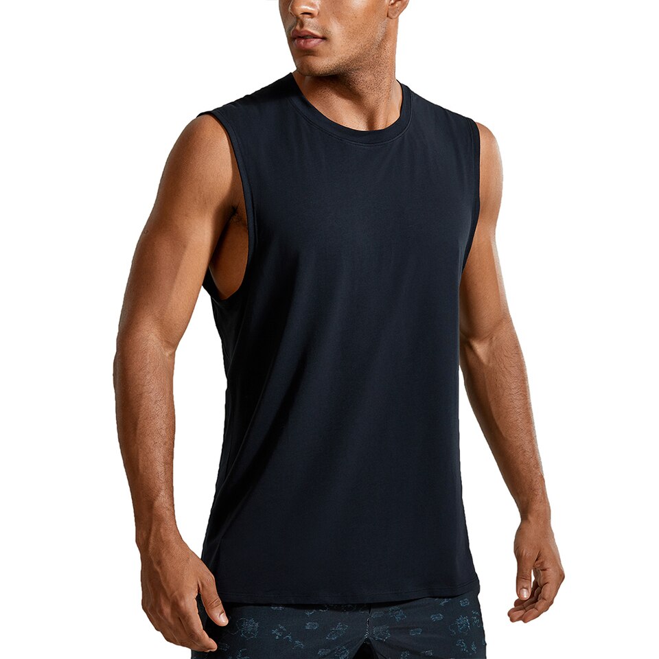 CRZ YOGA Men's Lightweight Pima Cotton Workout Tank - Image 15