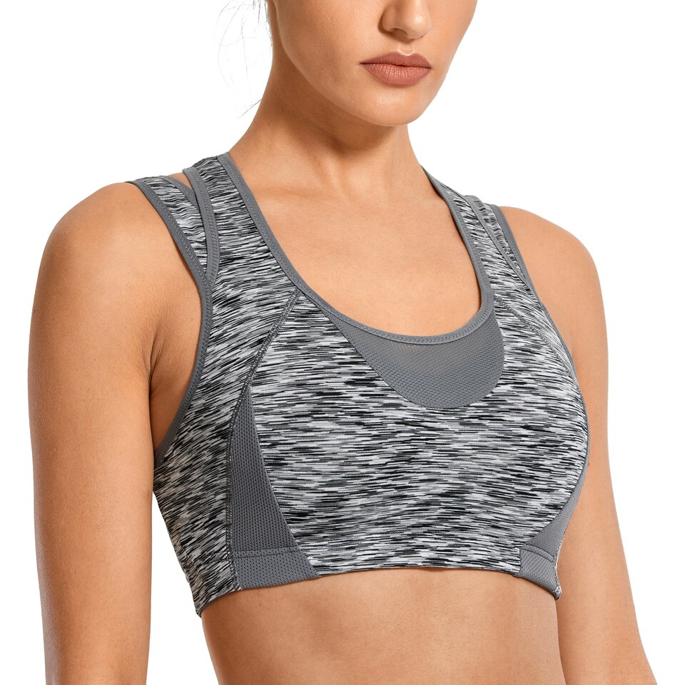 Mesh Patchwork Sports Bra - Image 2