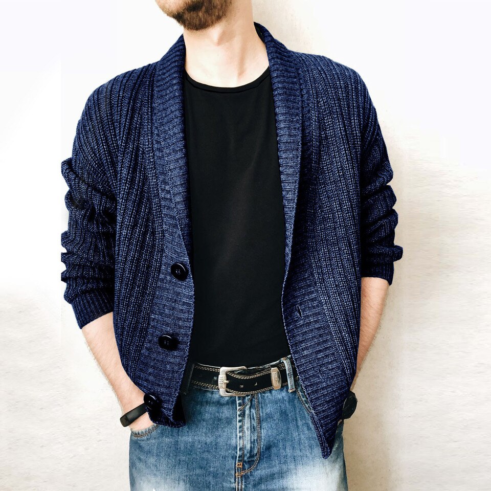 Knitted Button-Up Fall Color Cardigans - Image 4