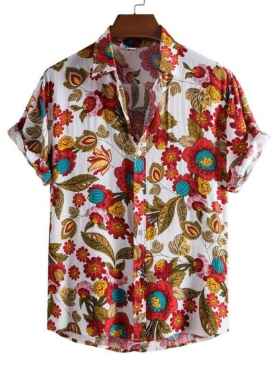 Floral Hawaiian Aloha Men’s Aloha Shirt