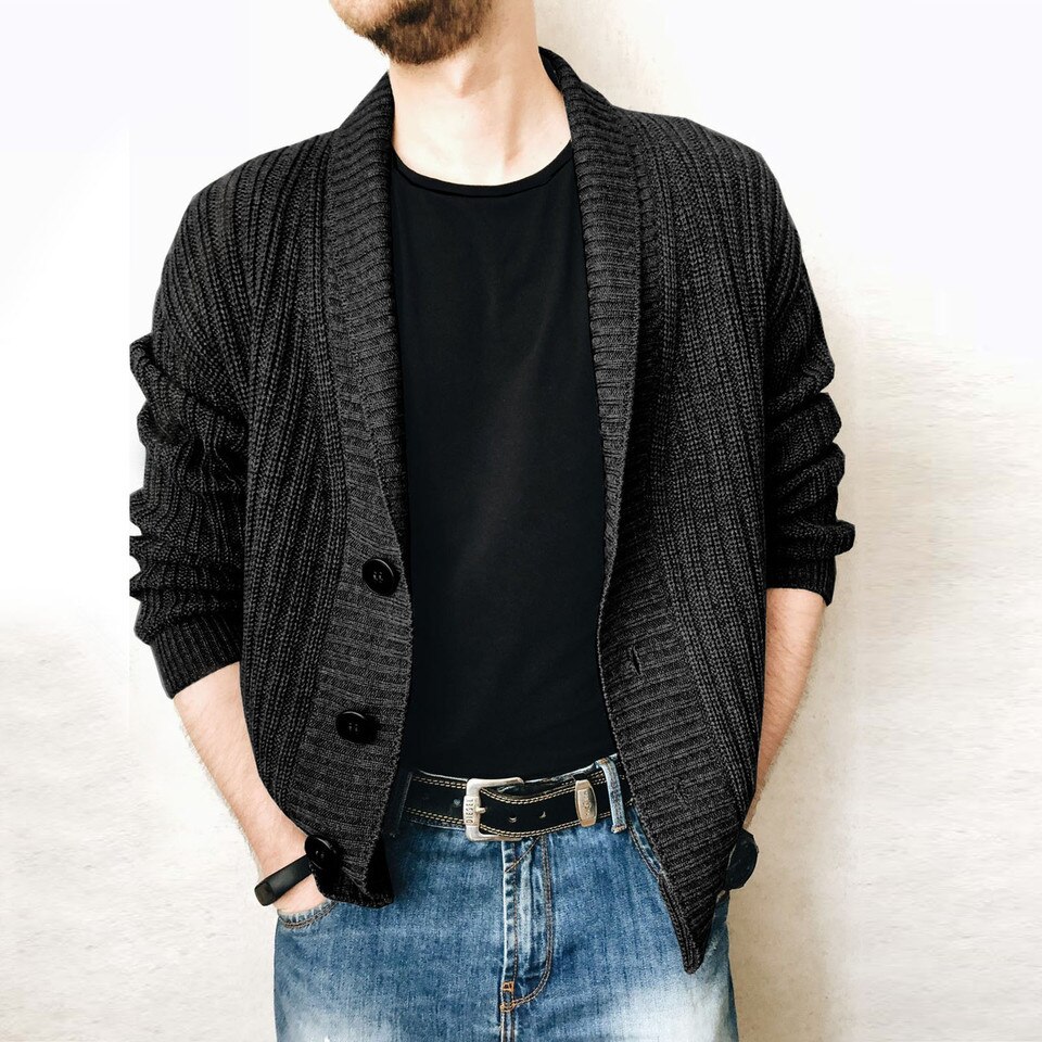 Knitted Button-Up Fall Color Cardigans - Image 2