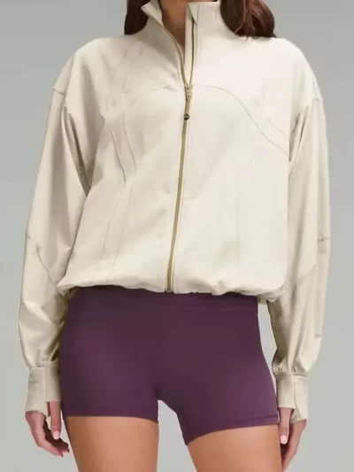 Loose-Fit Fashionable Stand Collar Batwing Sleeve Top