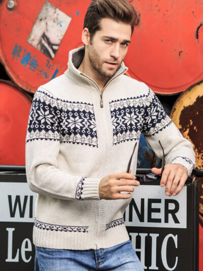 Winter Men's Jacquard Sweater