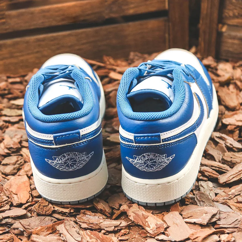 NIKE Air Jordan 1 Low AJ1 Blue and White - Image 6