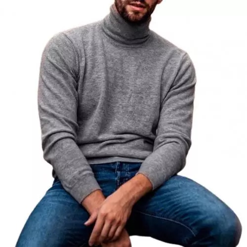 Warm Knitted Turtle Neck Men - Image 2
