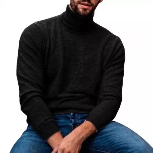Warm Knitted Turtle Neck Men - Image 3