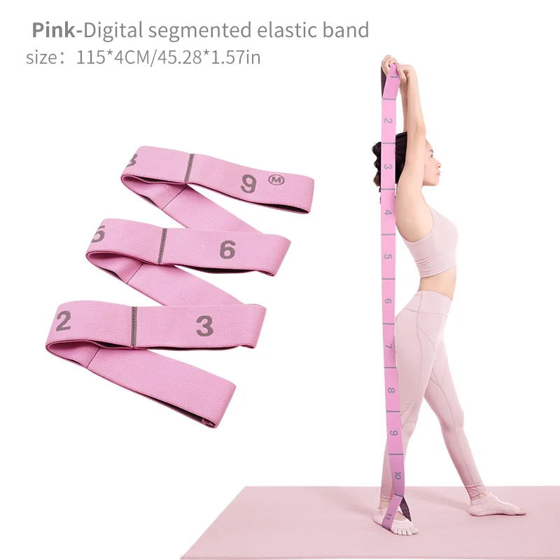 Elastic Yoga Stretching Strap with Loops - Image 8