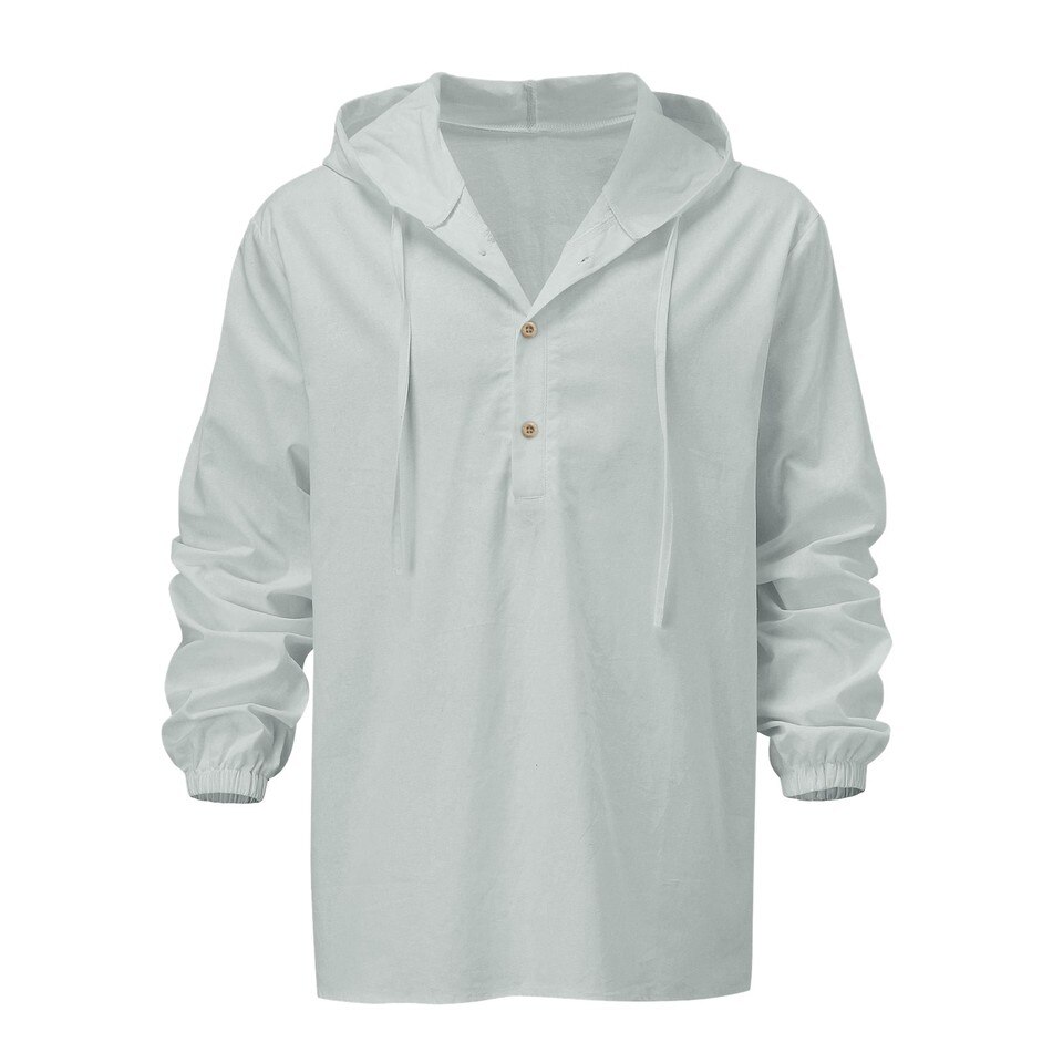 Men Cotton Linen Long Sleeve - Image 2