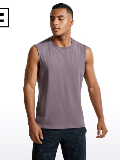 CRZ YOGA Men's Lightweight Pima Cotton Workout Tank