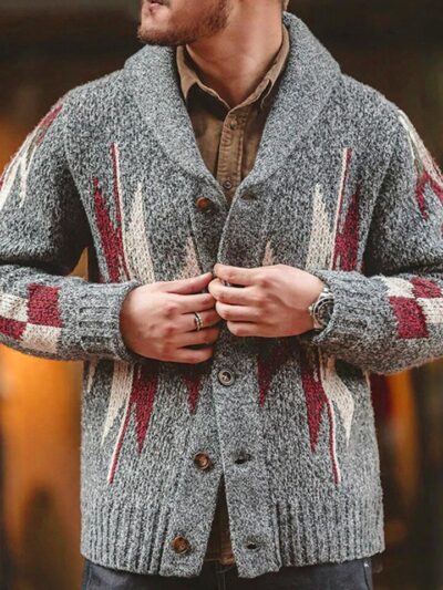 Men's Button Up Sweater