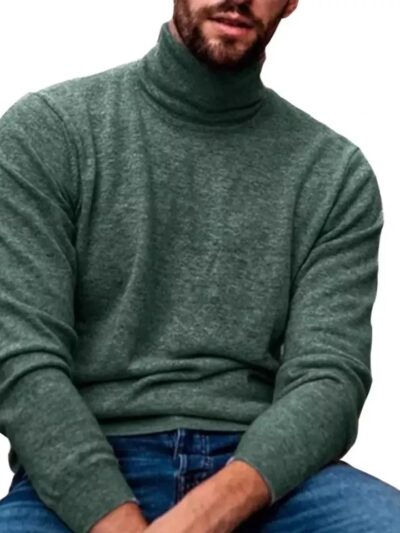Warm Knitted Turtle Neck Men
