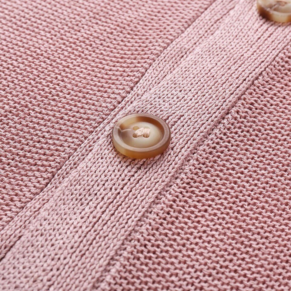 Gentleman Solid Knitted Cardigan Shirts - Image 3