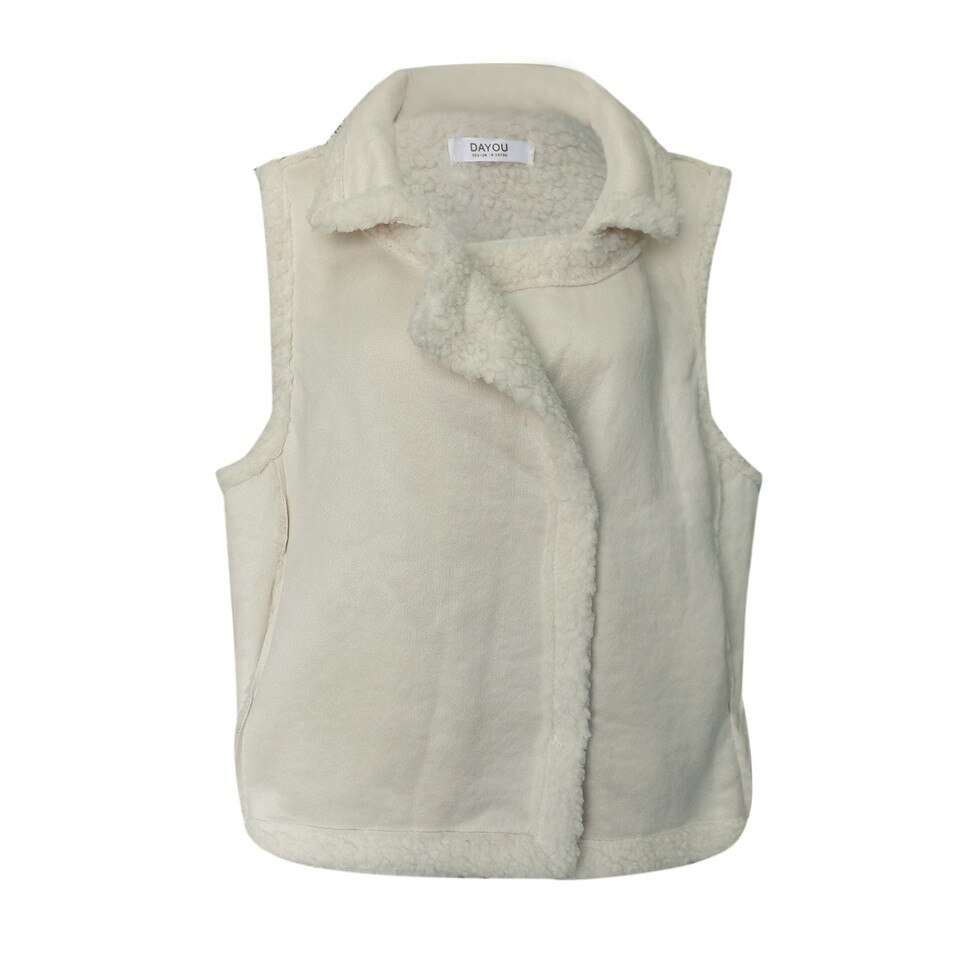 Lambswool Imitation Leather Vest - Image 5