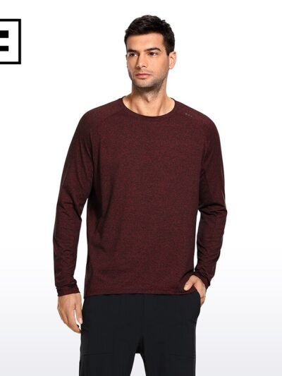 CRZ YOGA Men's Crew Neck Long Sleeve