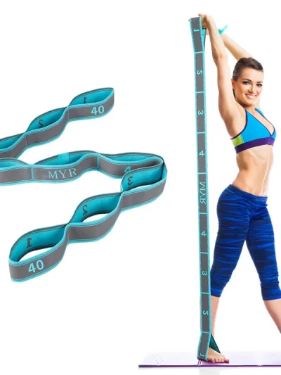 Elastic Yoga Stretching Strap with Loops