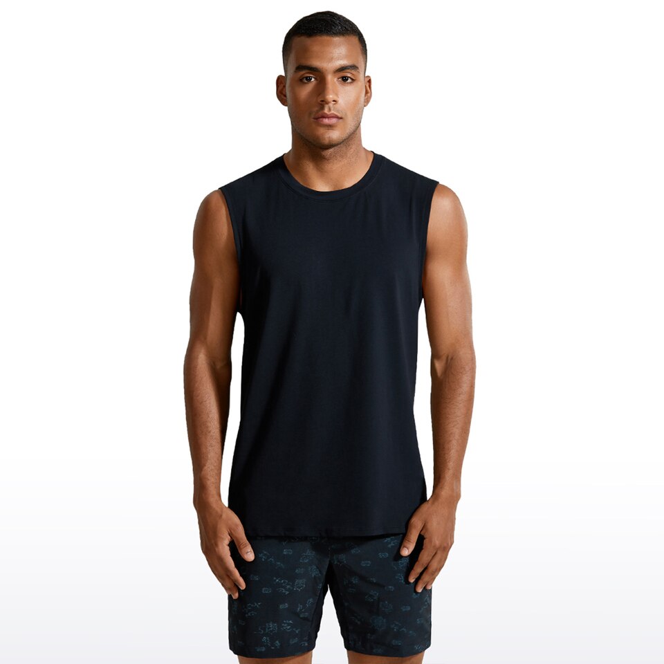 CRZ YOGA Men's Lightweight Pima Cotton Workout Tank - Image 10