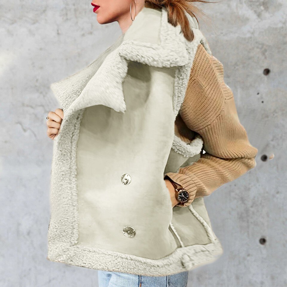 Lambswool Imitation Leather Vest - Image 6