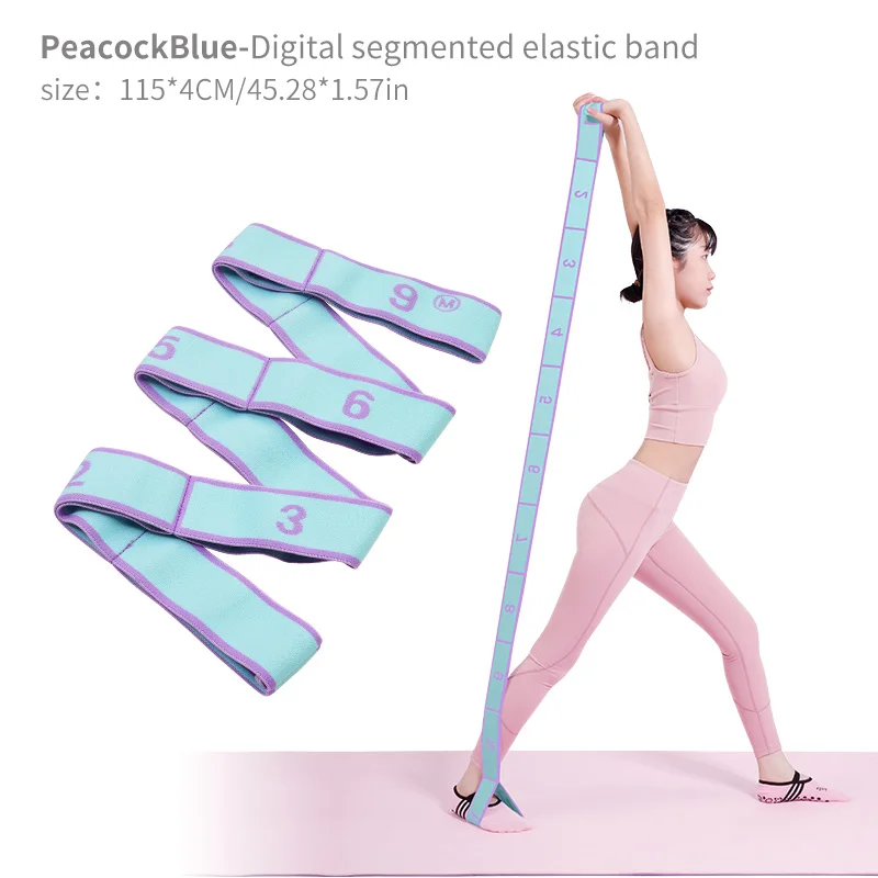 Elastic Yoga Stretching Strap with Loops - Image 7